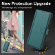 For Samsung Galaxy S24+ 5G Skin Feel Pure Color Card Slots Leather Phone Case with Dual Lanyard(Green)