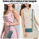 For Samsung Galaxy S24+ 5G Skin Feel Pure Color Card Slots Leather Phone Case with Dual Lanyard(Green)
