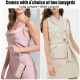 For Samsung Galaxy S24+ 5G Skin Feel Pure Color Card Slots Leather Phone Case with Dual Lanyard(Rose Gold)
