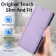 For Samsung Galaxy S24+ 5G Skin Feel Pure Color Card Slots Leather Phone Case with Dual Lanyard(Purple)