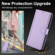 For Samsung Galaxy S24+ 5G Skin Feel Pure Color Card Slots Leather Phone Case with Dual Lanyard(Purple)