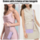 For Samsung Galaxy S24+ 5G Skin Feel Pure Color Card Slots Leather Phone Case with Dual Lanyard(Purple)