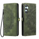 For Samsung Galaxy S24+ 5G Skin Feel Totem Embossed Leather Phone Case(Deep Green)