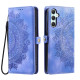 For Samsung Galaxy S24+ 5G Skin Feel Totem Embossed Leather Phone Case(Purple)