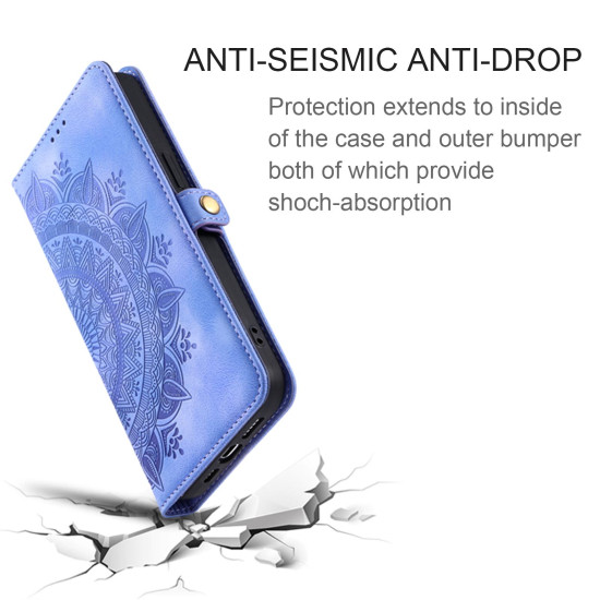 For Samsung Galaxy S24+ 5G Skin Feel Totem Embossed Leather Phone Case(Purple)
