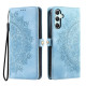 For Samsung Galaxy S24+ 5G Skin Feel Totem Embossed Leather Phone Case(Blue)