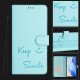 For Samsung Galaxy S24+ 5G Smile Embossing RFID Leather Phone Case(Mint Green)
