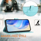 For Samsung Galaxy S24+ 5G Smile Embossing RFID Leather Phone Case(Mint Green)