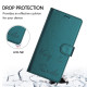 For Samsung Galaxy S24+ 5G Smile Embossing RFID Leather Phone Case(Peacock Green)