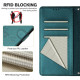 For Samsung Galaxy S24+ 5G Smile Embossing RFID Leather Phone Case(Peacock Green)