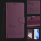 For Samsung Galaxy S24+ 5G Smile Embossing RFID Leather Phone Case(Violet)