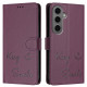 For Samsung Galaxy S24+ 5G Smile Embossing RFID Leather Phone Case(Violet)