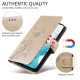 For Samsung Galaxy S24+ 5G Embossed Butterfly Flowers Leather Phone Case(Gold)