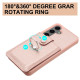 For Samsung Galaxy S24+ 5G Litchi Texture Drawing Card Bag Ring Holder Phone Case(Wine Red)