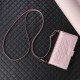 For Samsung Galaxy S24+ 5G Crossbody Zipper Wallet Rhombus Leather Phone Case(Rose Gold)