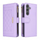 For Samsung Galaxy S24+ 5G Crossbody Zipper Wallet Rhombus Leather Phone Case(Purple)