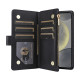 For Samsung Galaxy S24+ 5G Crossbody Zipper Wallet Rhombus Leather Phone Case(Black)