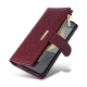 For Samsung Galaxy S24+ 5G Crossbody Zipper Wallet Rhombus Leather Phone Case(Wine Red)