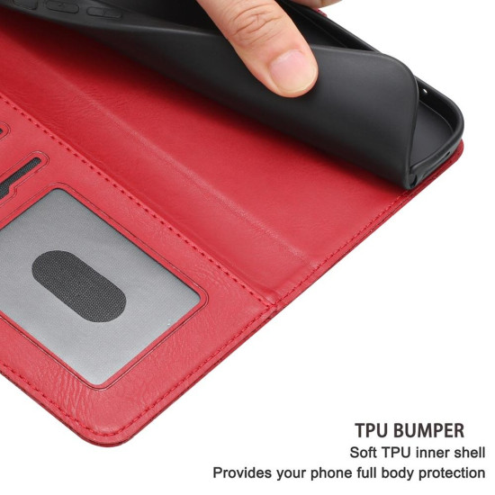 For Samsung Galaxy S24+ 5G Floral Embossed Pattern Leather Phone Case(Red)
