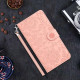 For Samsung Galaxy S24+ 5G Floral Embossed Pattern Leather Phone Case(Pink)