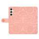 For Samsung Galaxy S24+ 5G Floral Embossed Pattern Leather Phone Case(Pink)
