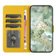 For Samsung Galaxy S24+ 5G Floral Embossed Pattern Leather Phone Case(Yellow)