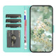 For Samsung Galaxy S24+ 5G Floral Embossed Pattern Leather Phone Case(Light Green)