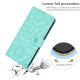 For Samsung Galaxy S24+ 5G Floral Embossed Pattern Leather Phone Case(Light Green)
