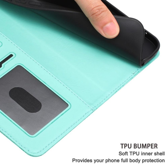 For Samsung Galaxy S24+ 5G Floral Embossed Pattern Leather Phone Case(Light Green)