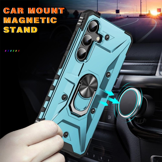 For Samsung Galaxy S24+ 5G Ring Holder Phone Case(Light Blue)