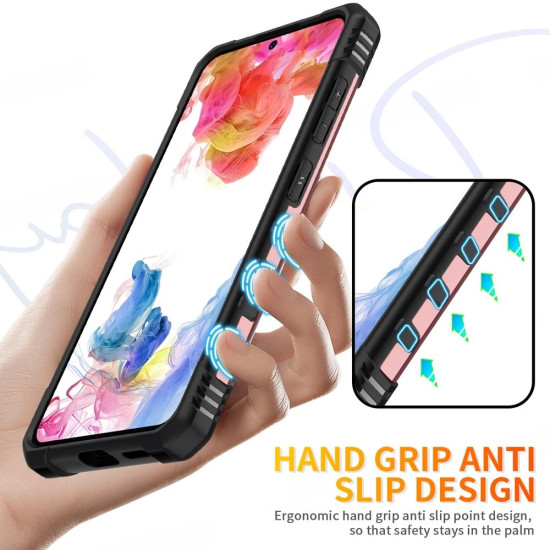 For Samsung Galaxy S24+ 5G Ring Holder Phone Case(Rose Gold)