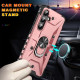 For Samsung Galaxy S24+ 5G Ring Holder Phone Case(Rose Gold)