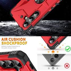 For Samsung Galaxy S24+ 5G Ring Holder Phone Case(Red)