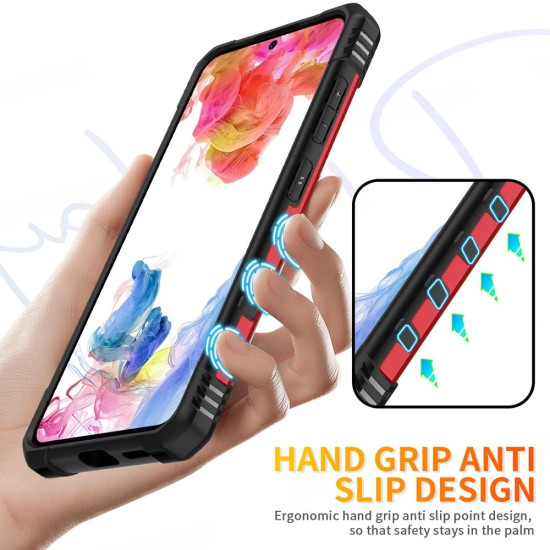 For Samsung Galaxy S24+ 5G Ring Holder Phone Case(Red)