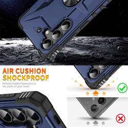 For Samsung Galaxy S24+ 5G Ring Holder Phone Case(Blue)