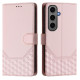 For Samsung Galaxy S24+ 5G Honeycomb Embossing RFID Leather Phone Case(Pink)