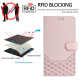 For Samsung Galaxy S24+ 5G Honeycomb Embossing RFID Leather Phone Case(Pink)
