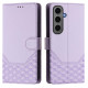 For Samsung Galaxy S24+ 5G Honeycomb Embossing RFID Leather Phone Case(Light Purple)