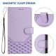 For Samsung Galaxy S24+ 5G Honeycomb Embossing RFID Leather Phone Case(Light Purple)
