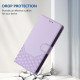 For Samsung Galaxy S24+ 5G Honeycomb Embossing RFID Leather Phone Case(Light Purple)