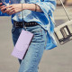 For Samsung Galaxy S24+ 5G Honeycomb Embossing RFID Leather Phone Case(Light Purple)