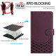For Samsung Galaxy S24+ 5G Honeycomb Embossing RFID Leather Phone Case(Violet)