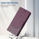 For Samsung Galaxy S24+ 5G Honeycomb Embossing RFID Leather Phone Case(Violet)