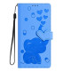 For Samsung Galaxy S24+ 5G Cartoon Elephant Embossed Leather Phone Case(Blue)