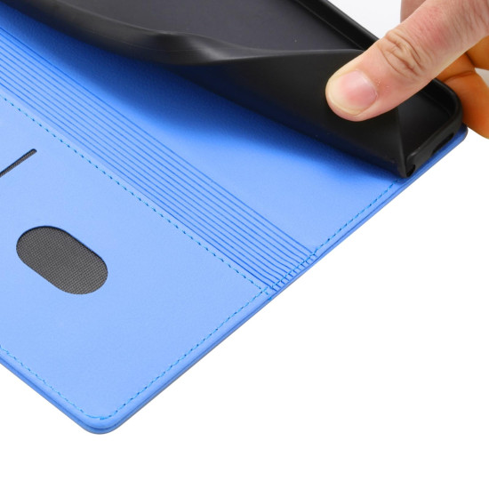 For Samsung Galaxy S24+ 5G Cartoon Elephant Embossed Leather Phone Case(Blue)