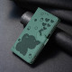 For Samsung Galaxy S24+ 5G Cartoon Elephant Embossed Leather Phone Case(Green)
