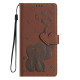 For Samsung Galaxy S24+ 5G Cartoon Elephant Embossed Leather Phone Case(Brown)
