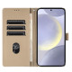 For Samsung Galaxy S24+ 5G Cartoon Elephant Embossed Leather Phone Case(Khaki)
