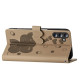 For Samsung Galaxy S24+ 5G Cartoon Elephant Embossed Leather Phone Case(Khaki)