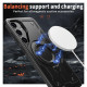 For Samsung Galaxy S24+ 5G PC Hybrid TPU Armor MagSafe Ring Holder Phone Case(Black)